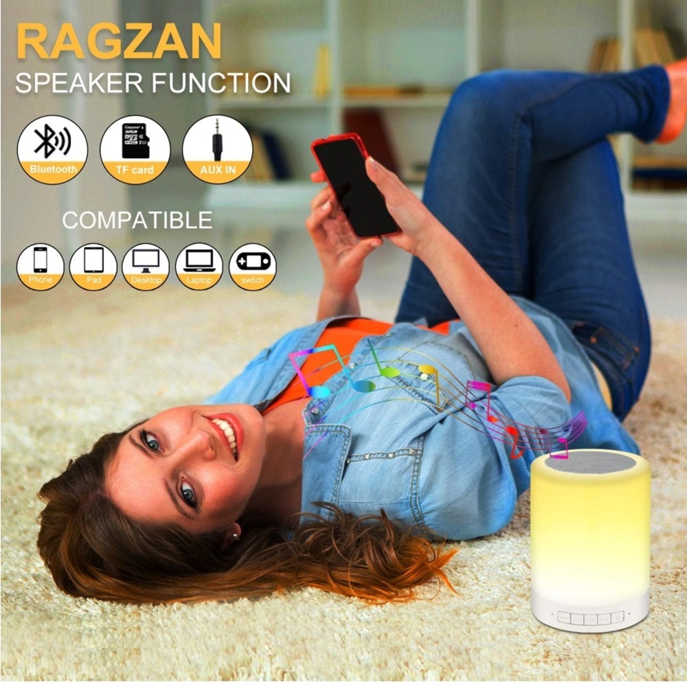 Night Light Bluetooth Speaker RAGZAN Touch Control - Picture 6 of 6